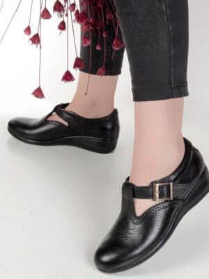 کفش طبی تمام چرم زنانه کد b8